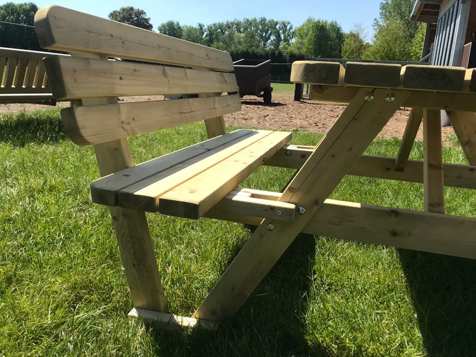 Picknicktafel KING® 140 cm met rugleuningen – foto 2